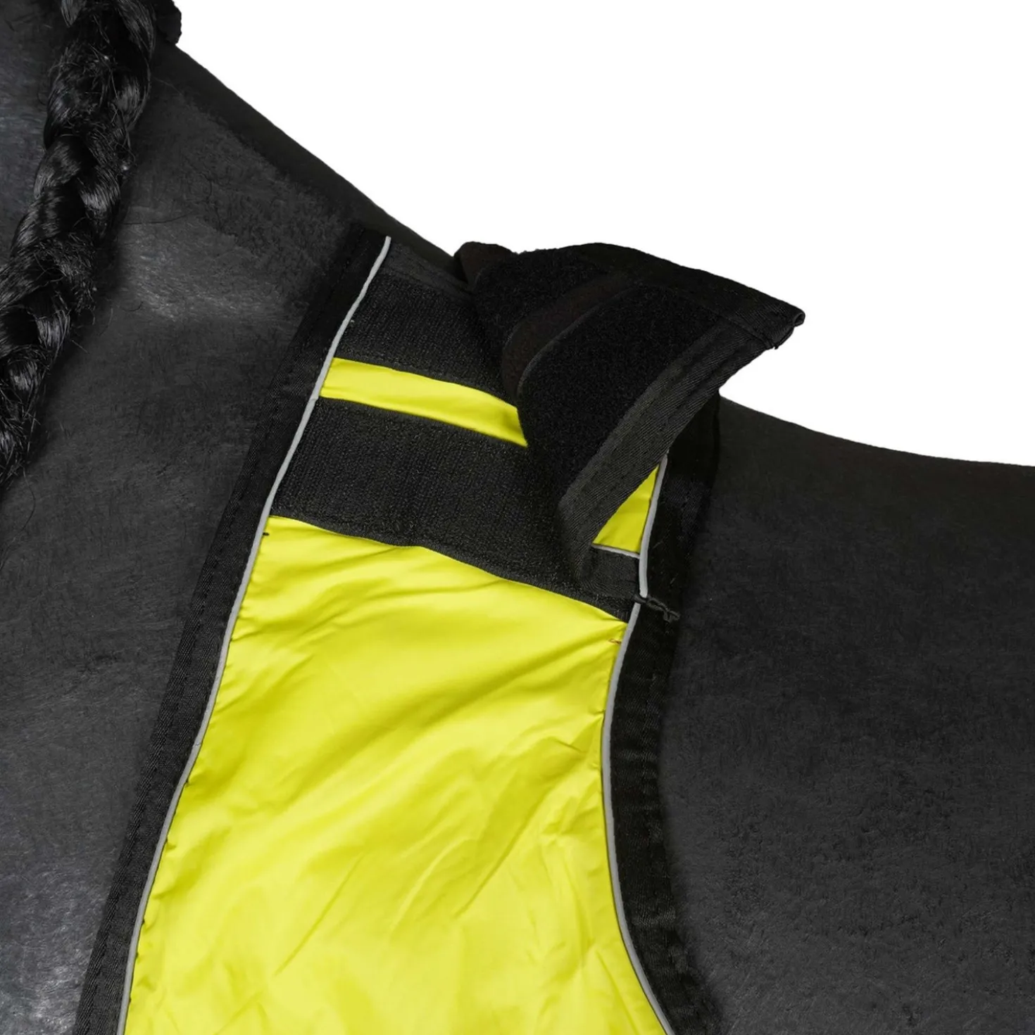 HKM Uitrijdeken Reflective met Fleecevoering Neon Geel