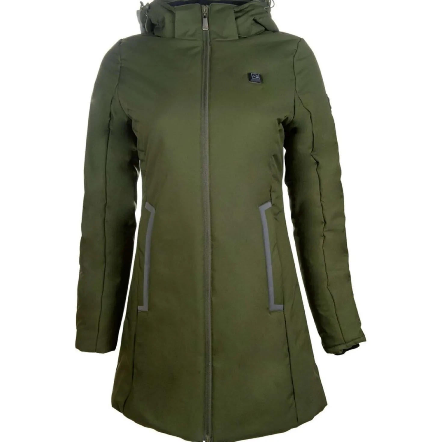 HKM Verwarmde Jas Elegant Olijfgroen