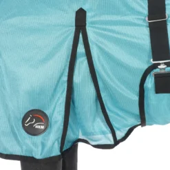 HKM Vliegendeken Aqua met Hals Aqua