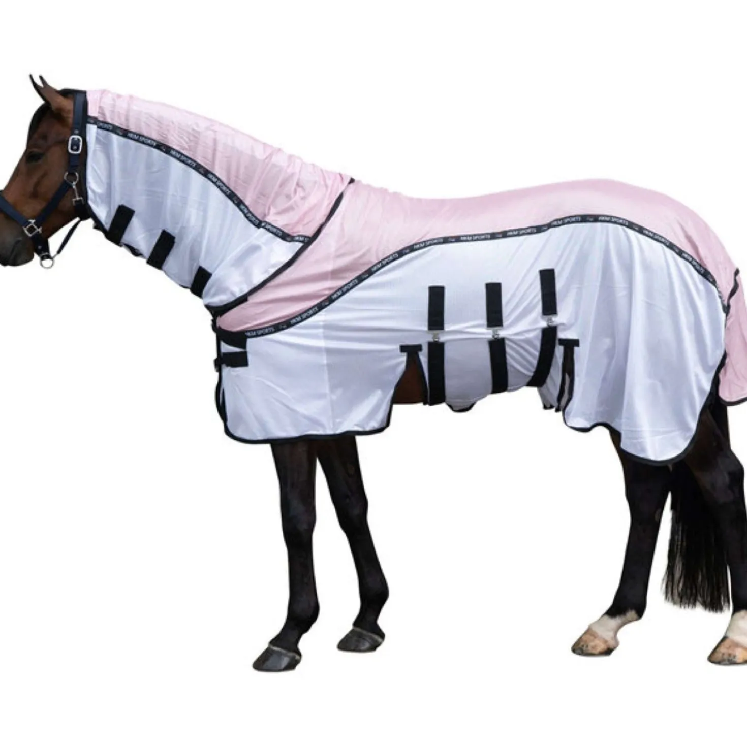 HKM Vliegendeken Light Roze/Wit