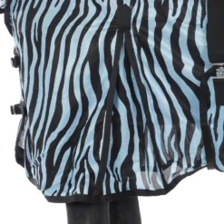 HKM Vliegendeken Zebra met Hals Aqua/Zwart