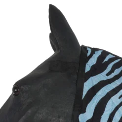 HKM Vliegendeken Zebra met Hals Aqua/Zwart
