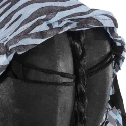 HKM Vliegendeken Zebra met Hals Aqua/Zwart