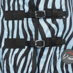 HKM Vliegendeken Zebra met Hals Aqua/Zwart