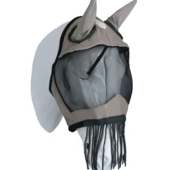 HKM Vliegenmasker Fringes Zilver/Grijs