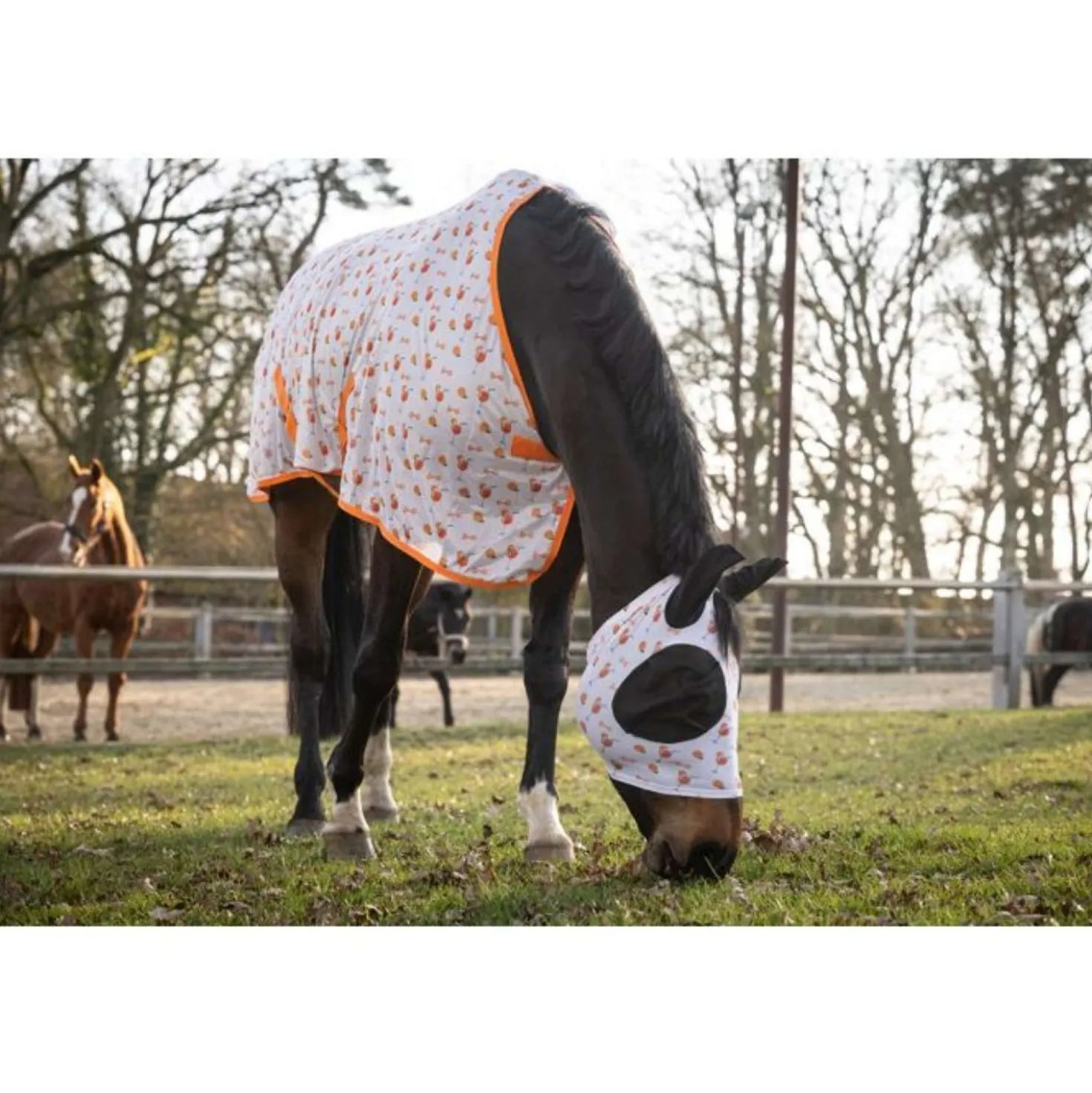 HKM Vliegenmasker Splash Oranje