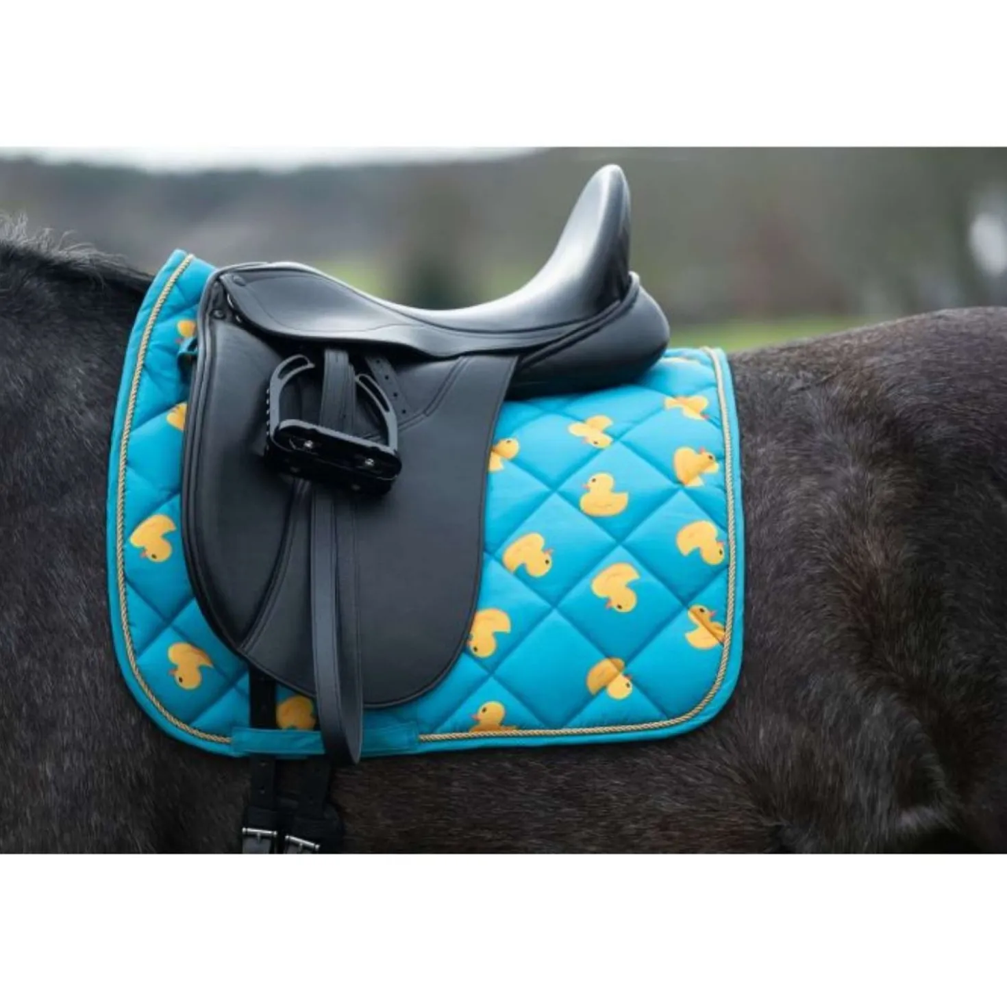 HKM Zadeldekje Naples Dressuur Blauw/Geel