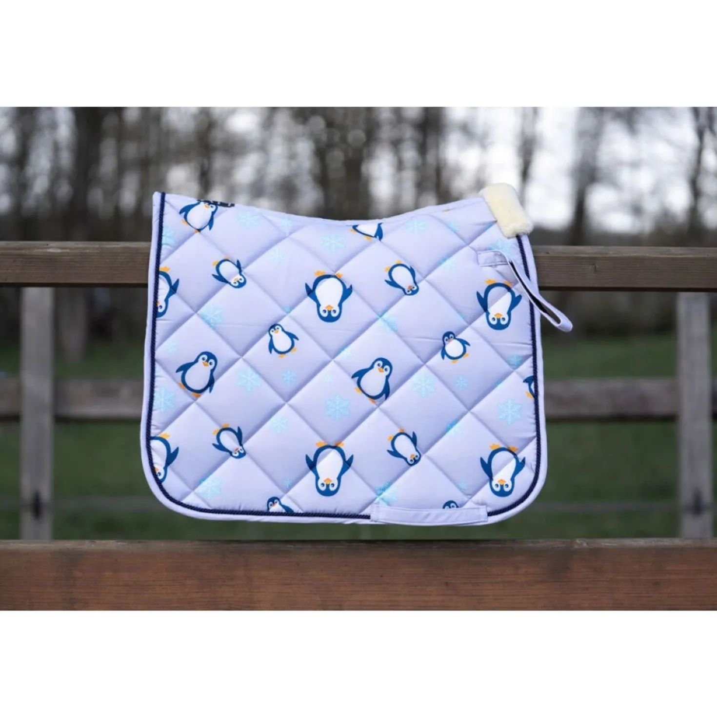 HKM Zadeldekje Pinguïn Dressuur Grijs/Blauw