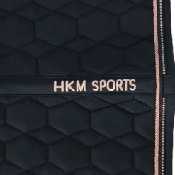 HKM Zadeldekje Rosegold Glamour Dressuur Zwart/Rosegoud