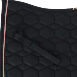 HKM Zadeldekje Rosegold Glamour Dressuur Zwart/Rosegoud