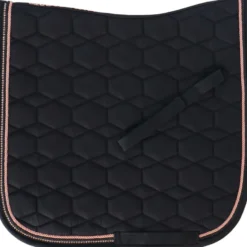 HKM Zadeldekje Rosegold Glamour Dressuur Zwart/Rosegoud
