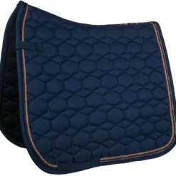 HKM Zadeldekje Rosegold Glamour Dressuur Donkerblauw/Rosegoud