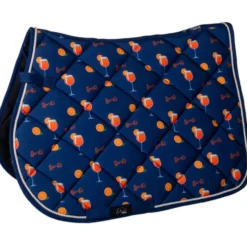HKM Zadeldekje Splash Veelzijdigheid Donker Blauw/Oranje