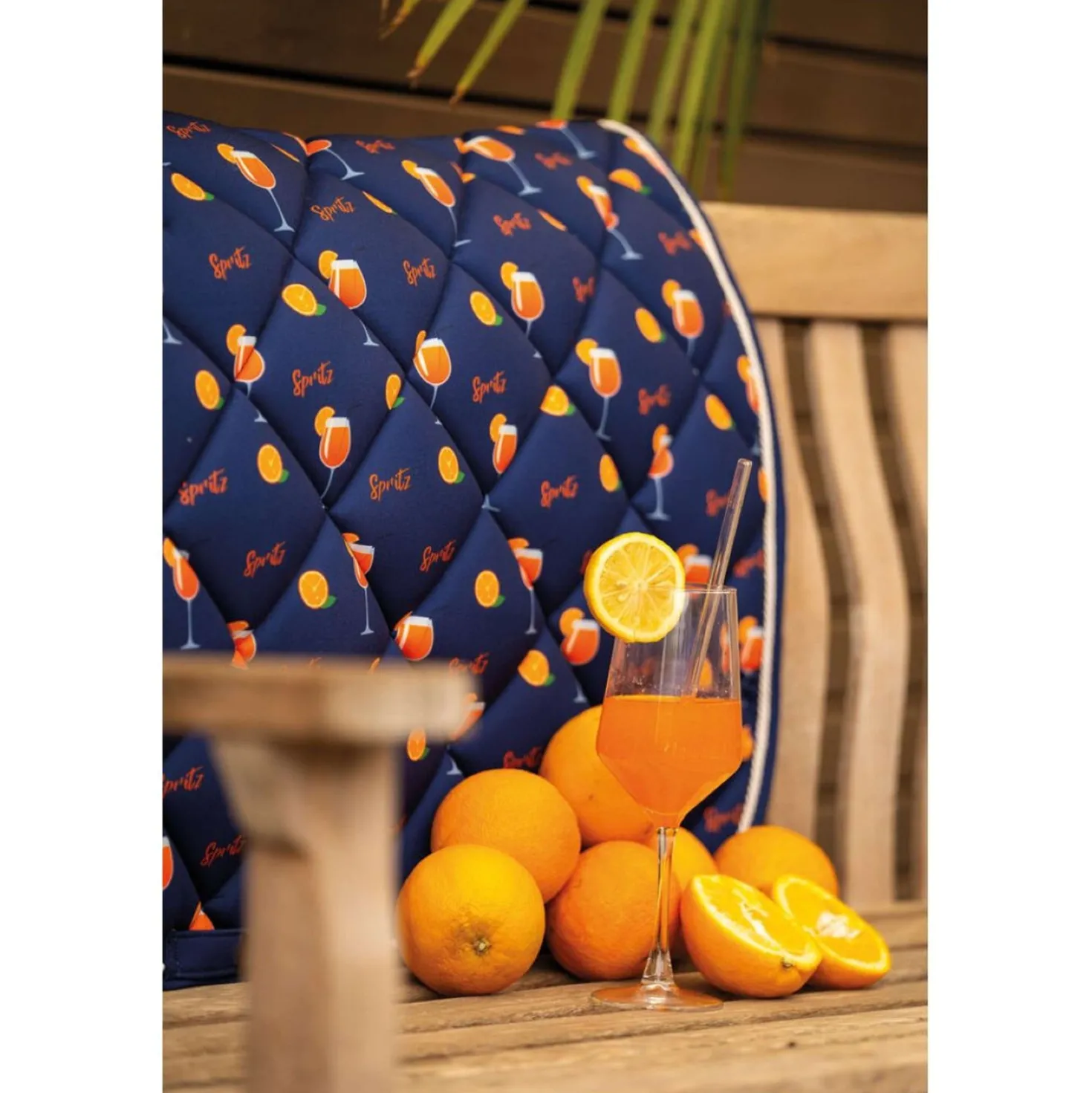 HKM Zadeldekje Splash Veelzijdigheid Donker Blauw/Oranje