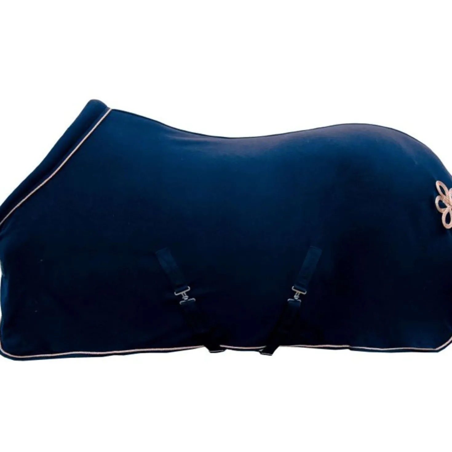 HKM Zweetdeken Rosegold Glamour Donkerblauw/Rosegoud