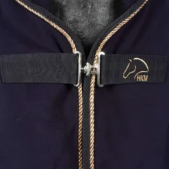 HKM Zweetdeken Rosegold Glamour Donkerblauw/Rosegoud