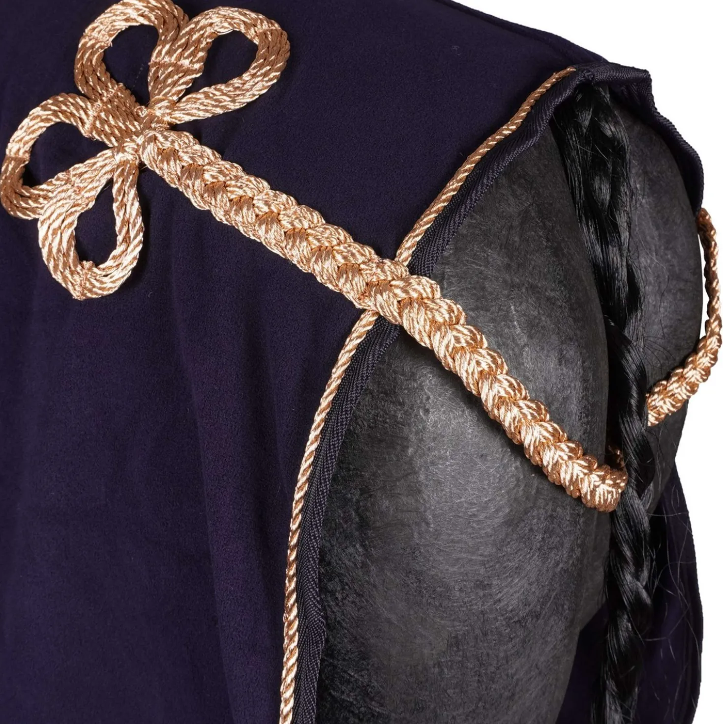 HKM Zweetdeken Rosegold Glamour Donkerblauw/Rosegoud