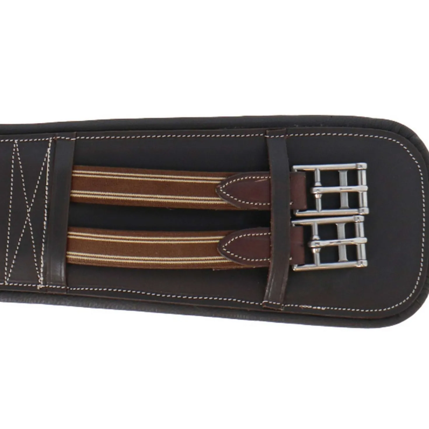 HORKA Dressuursingel Leer Bruin/Zilver