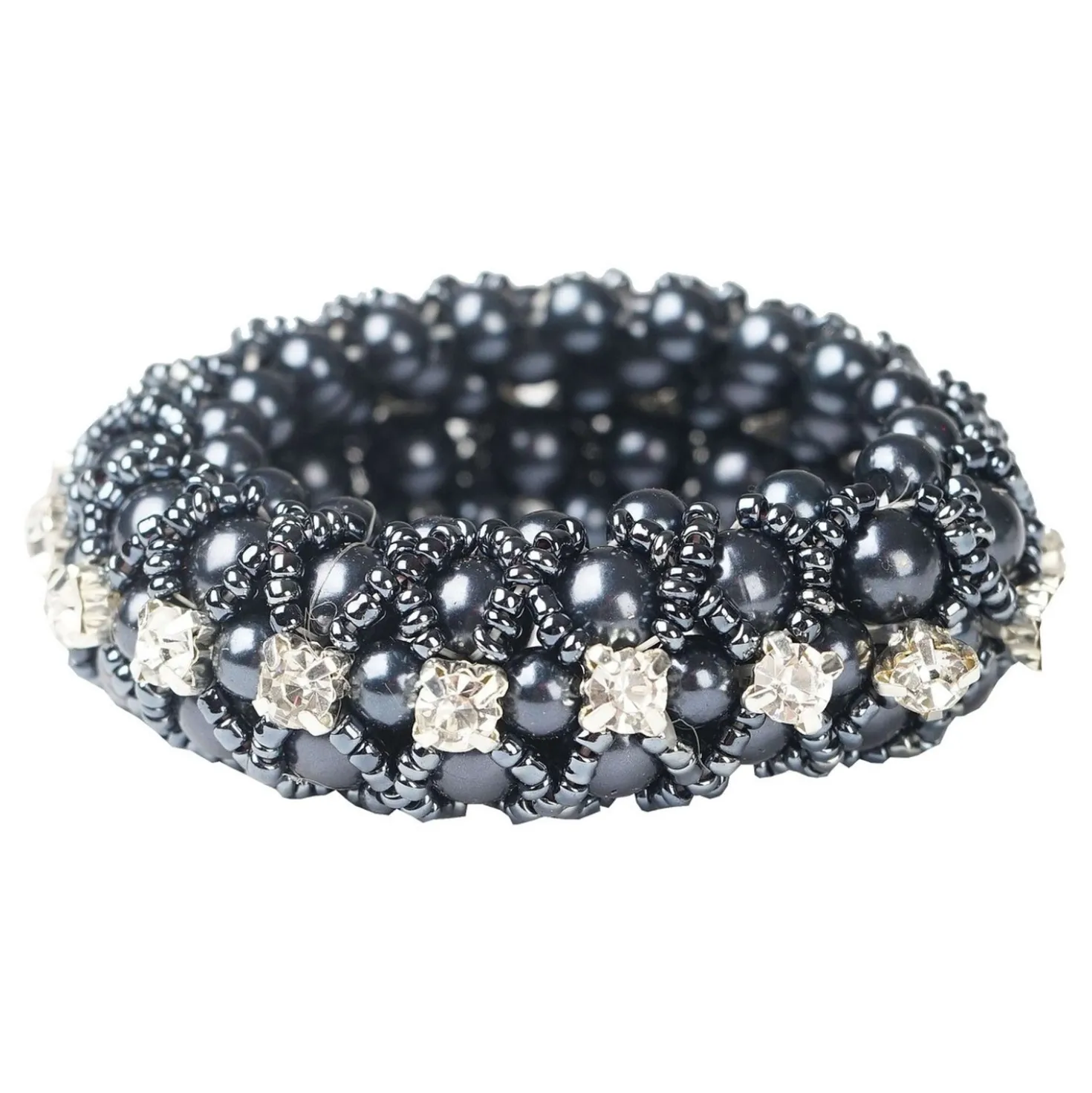 HORKA Haar Strik Crystal Pearl Blauw