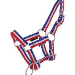 HORKA Halster Basic Veulen Rood/Wit/Blauw