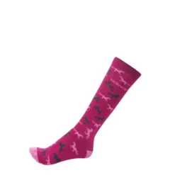 HORKA Paardrijsokken Paarden Fuchsia
