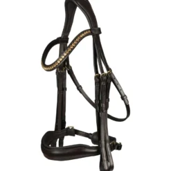 HORKA Stang- en Trenshoofdstel Las Vegas Bruin/Goud