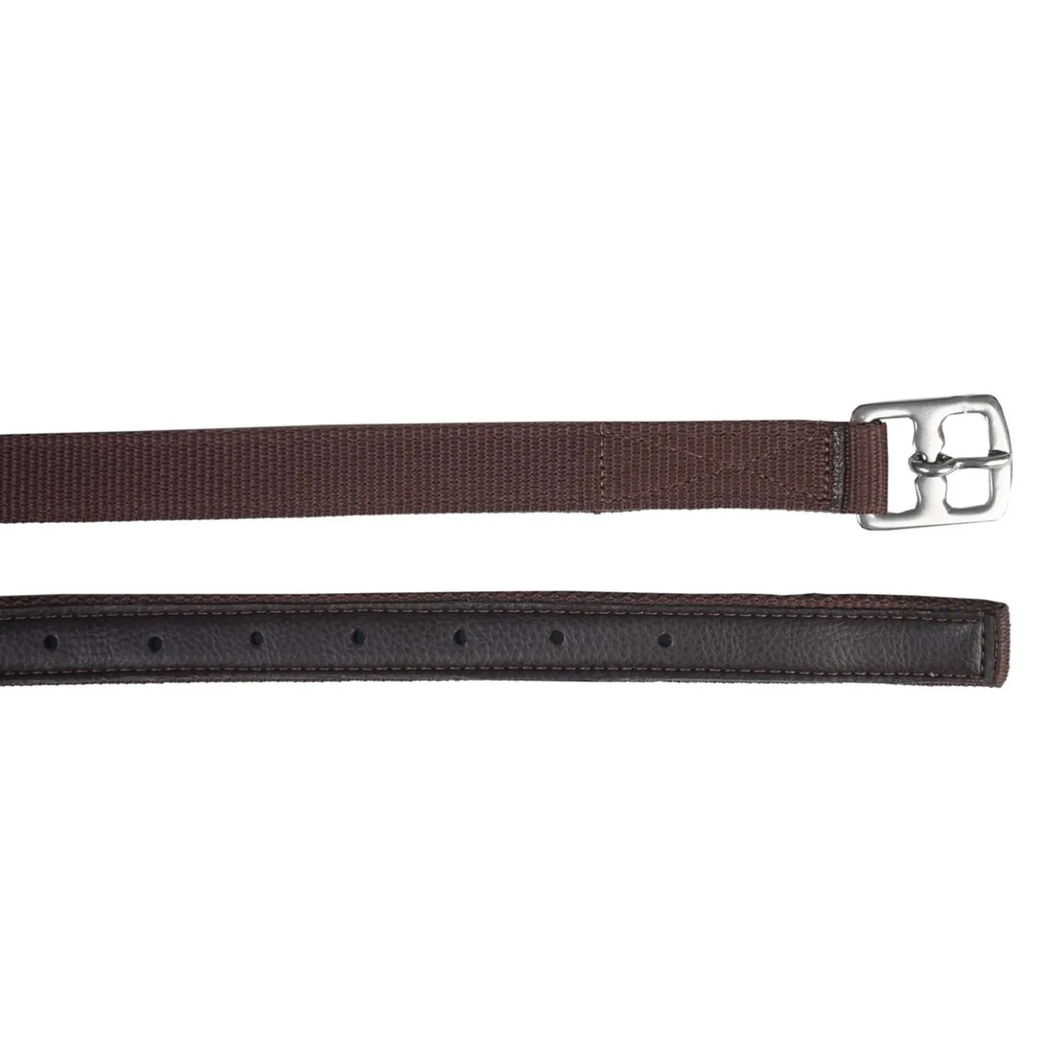 HORKA Stijgbeugelriemen Nylon Bruin/Zilver