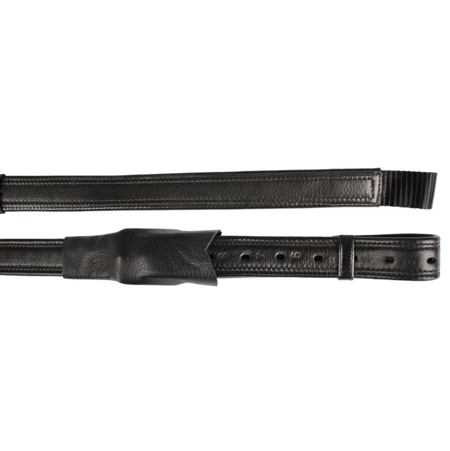 HORKA Stijgbeugelriemen Nylon Dressuur Zwart/Zilver