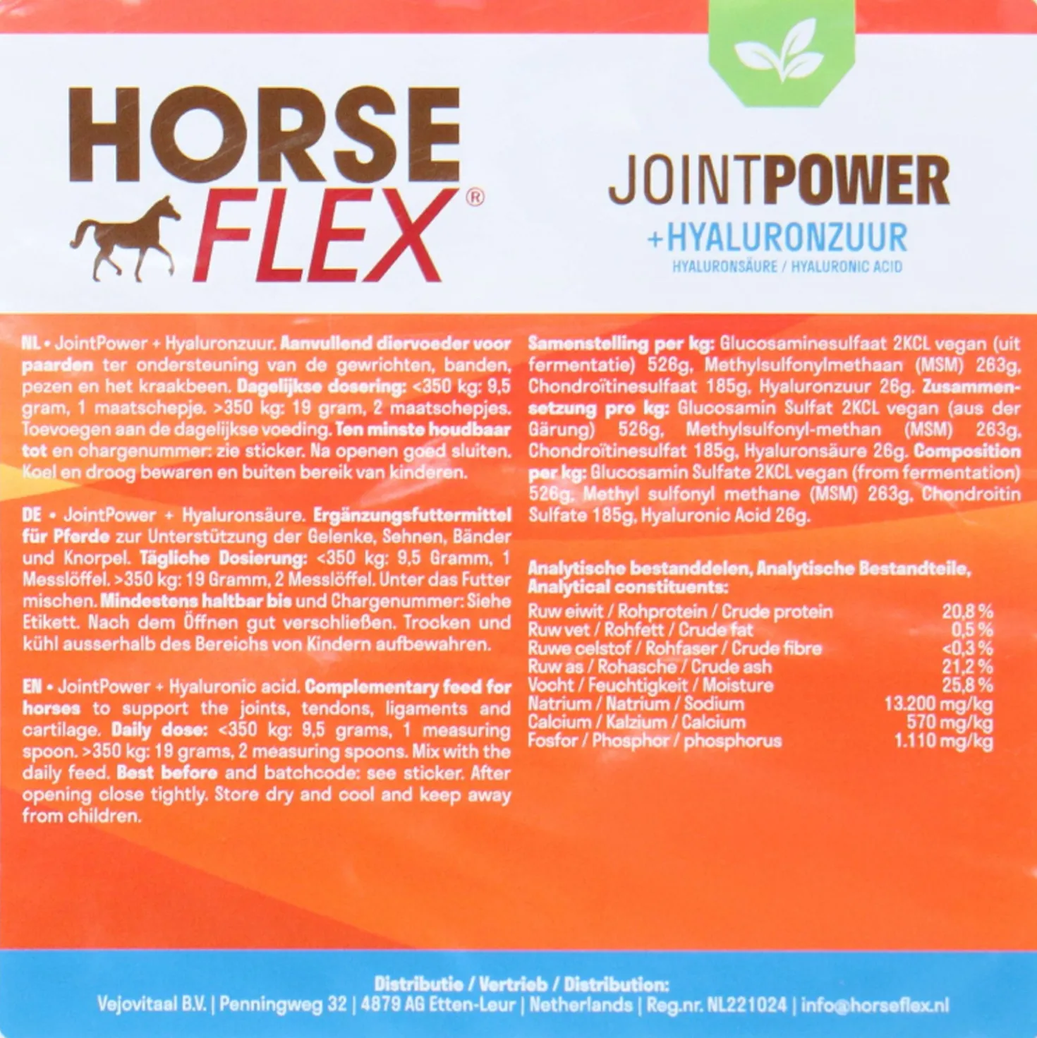 HorseFlex Jointpower + Hyaluronzuur Navul
