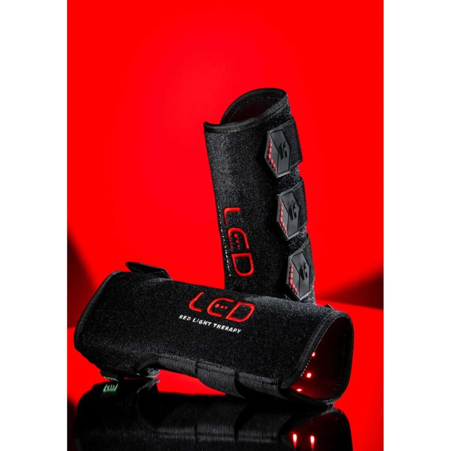 Horseware Leg Wraps LED Red Light Therapy Pair Zwart/Zwart