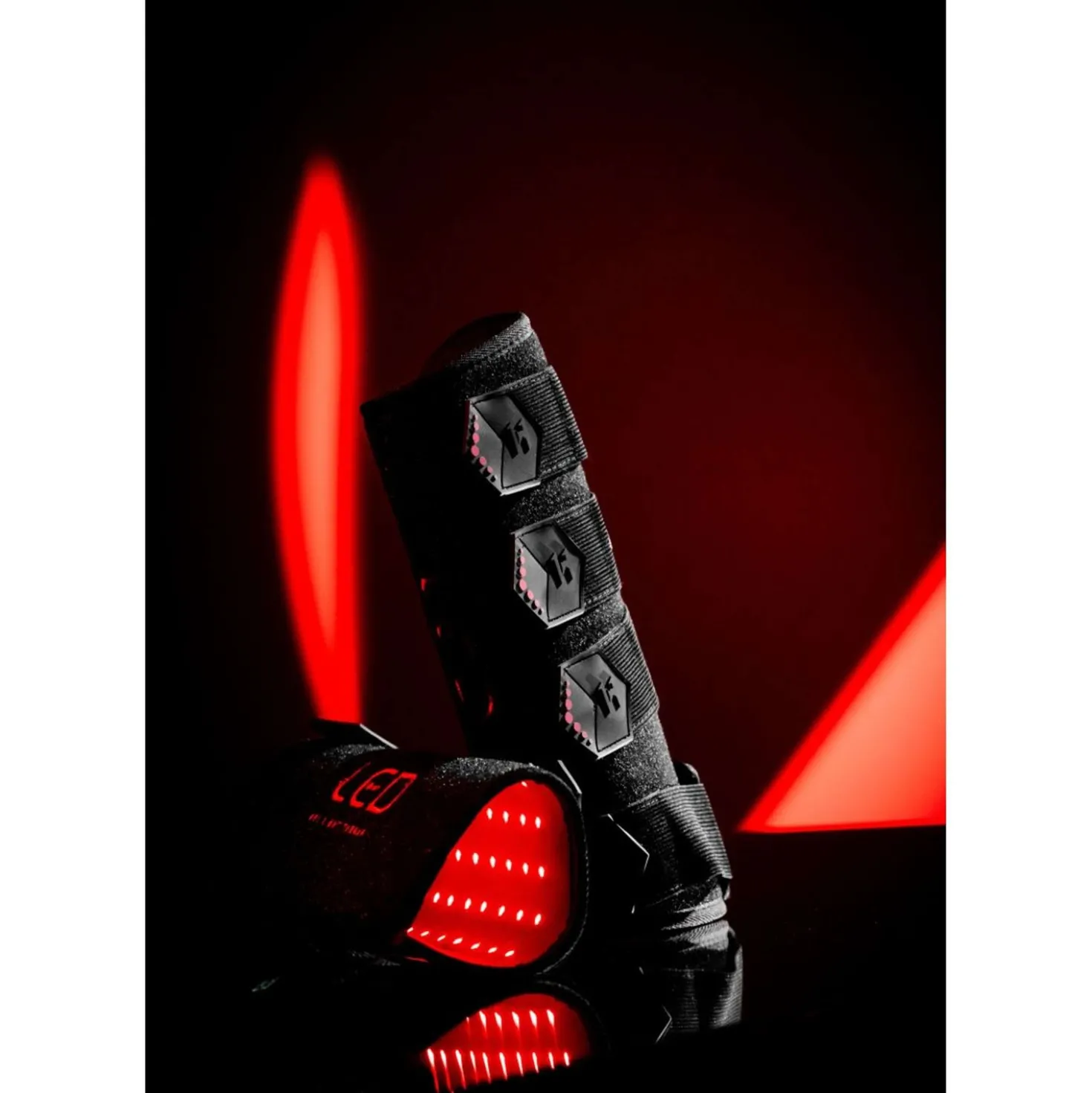 Horseware Leg Wraps LED Red Light Therapy Pair Zwart/Zwart