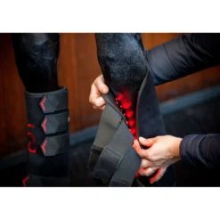Horseware Leg Wraps LED Red Light Therapy Pair Zwart/Zwart