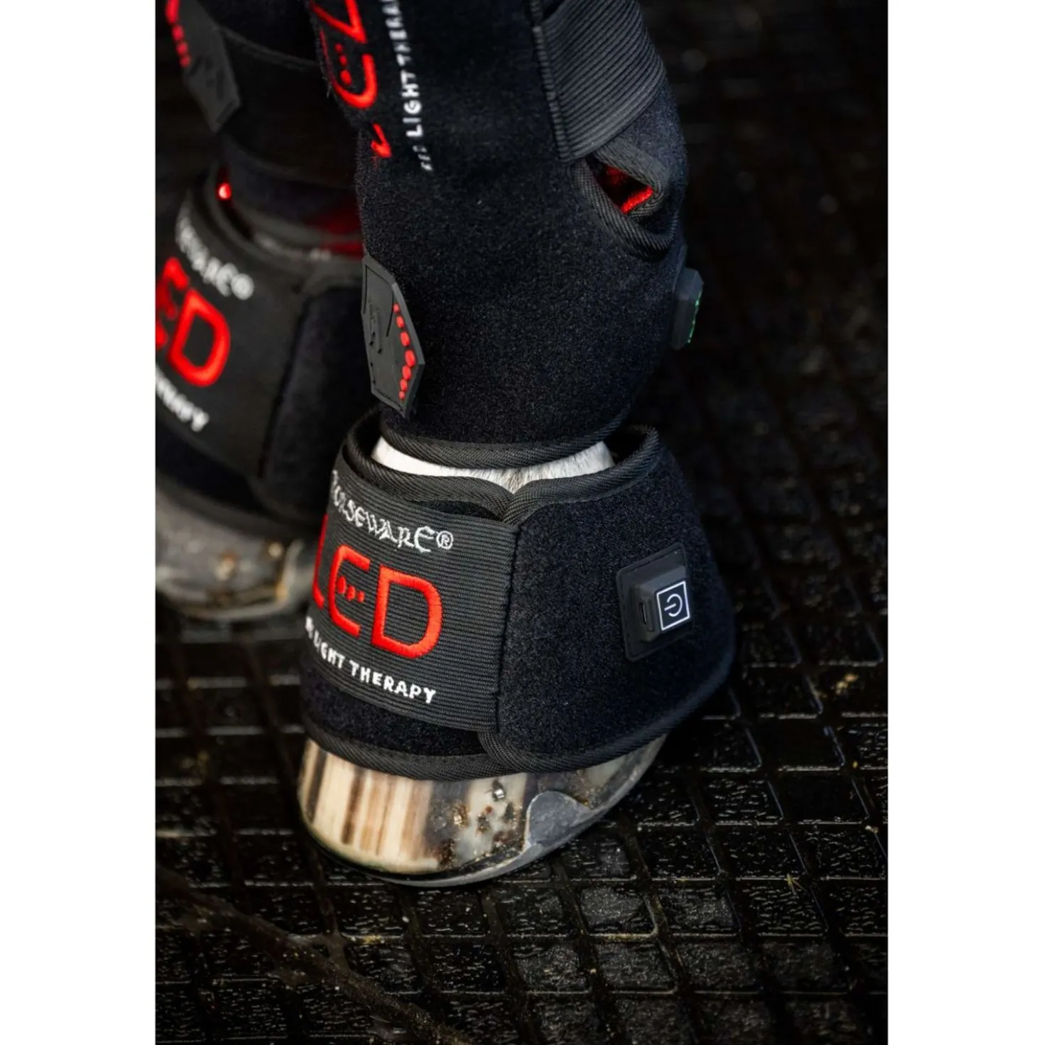 Horseware Mini Wraps LED Red Light Therapy Quad Zwart/Zwart