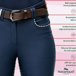 Horseware Rijbroek Newmarket High Rise Full Seat Navy
