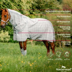 Horseware Vliegendeken Newmarket Plus Witney Charcoal
