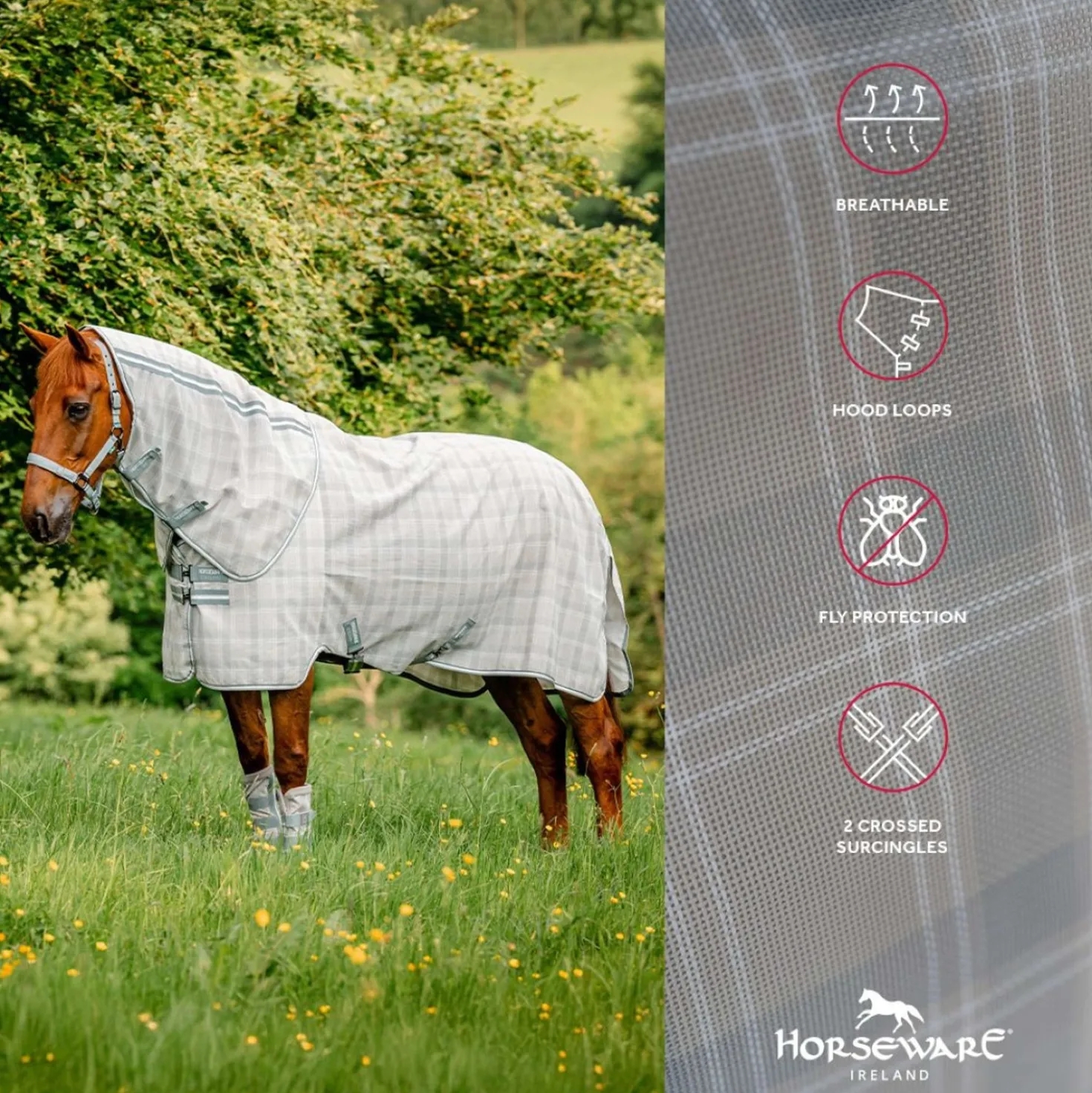 Horseware Vliegendeken Newmarket Plus Witney Charcoal