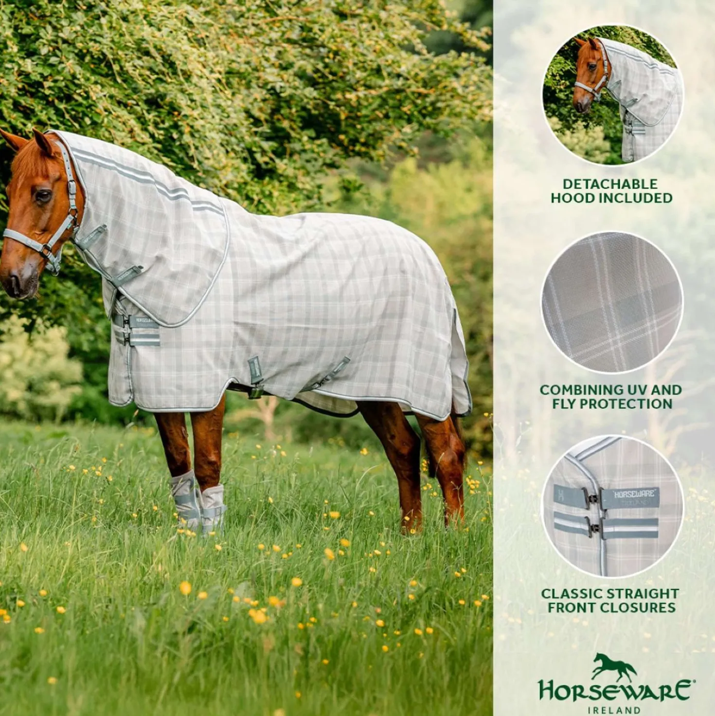Horseware Vliegendeken Newmarket Plus Witney Charcoal