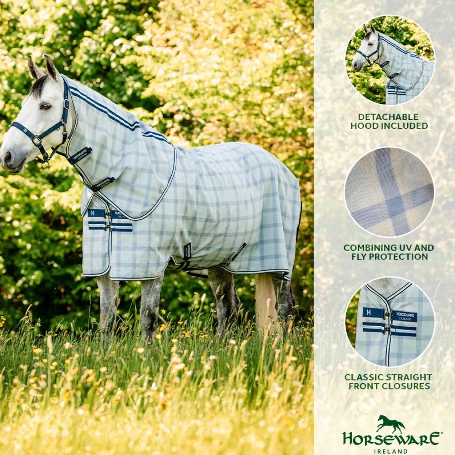 Horseware Vliegendeken Newmarket Plus Witney Navy