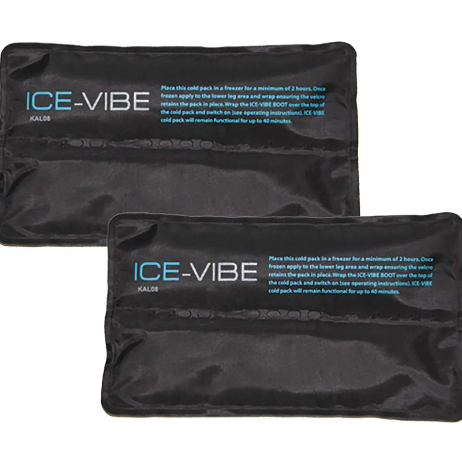 Ice-Vibe Cold Packs Hock 2 Stuks Black/Aqua
