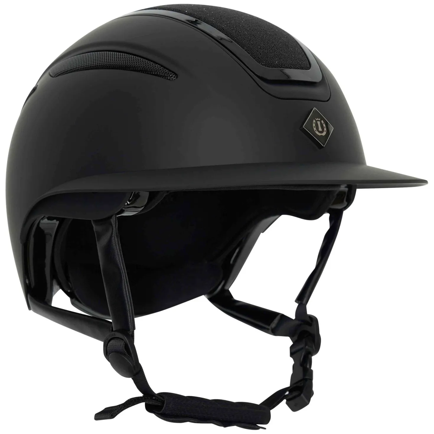 Imperial Riding Cap IRHOlania Deluxe Big Visor Zwart Glitter