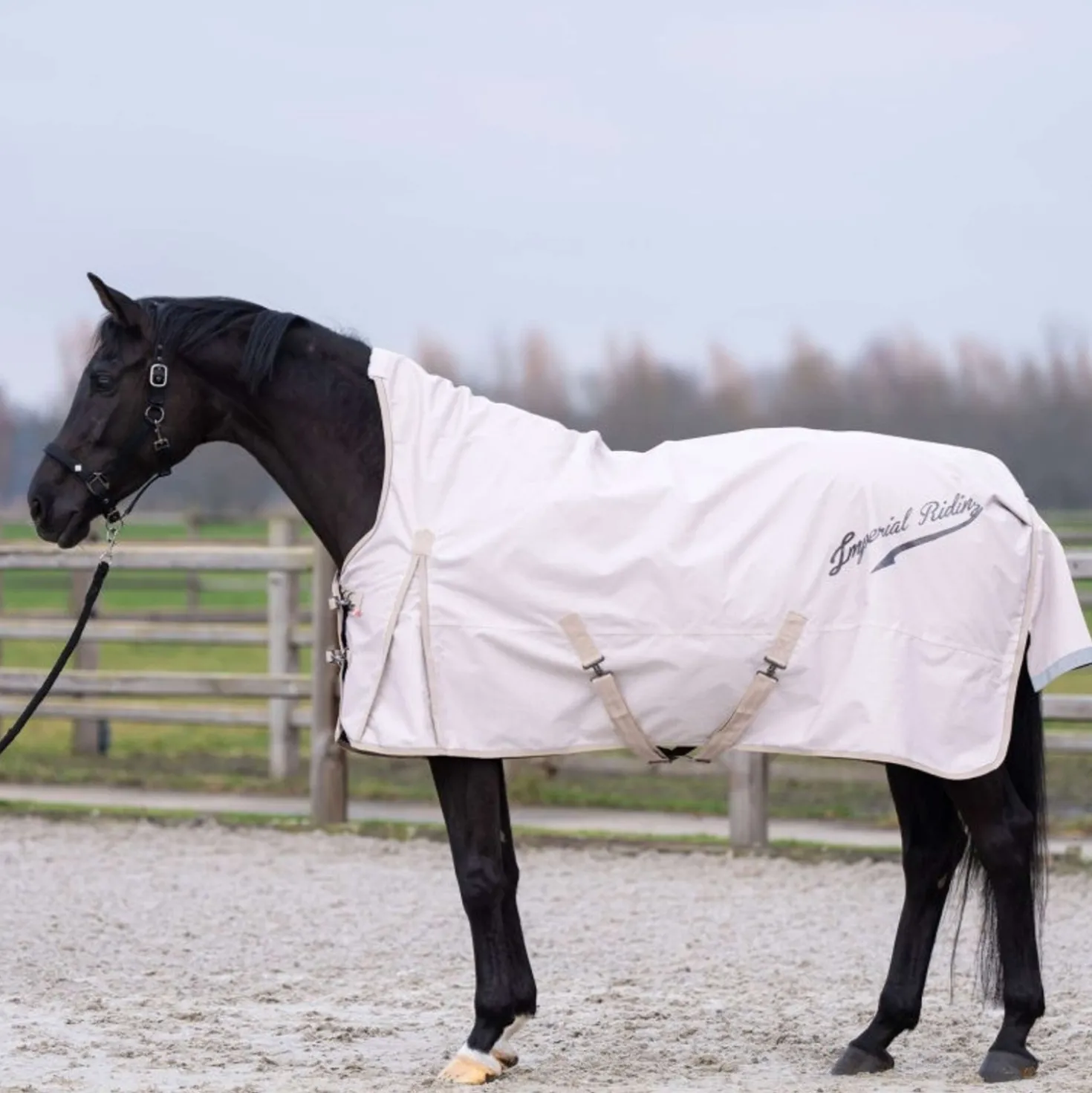 Imperial Riding Outdoordeken IRHSuper-dry AOP 0g Taupe