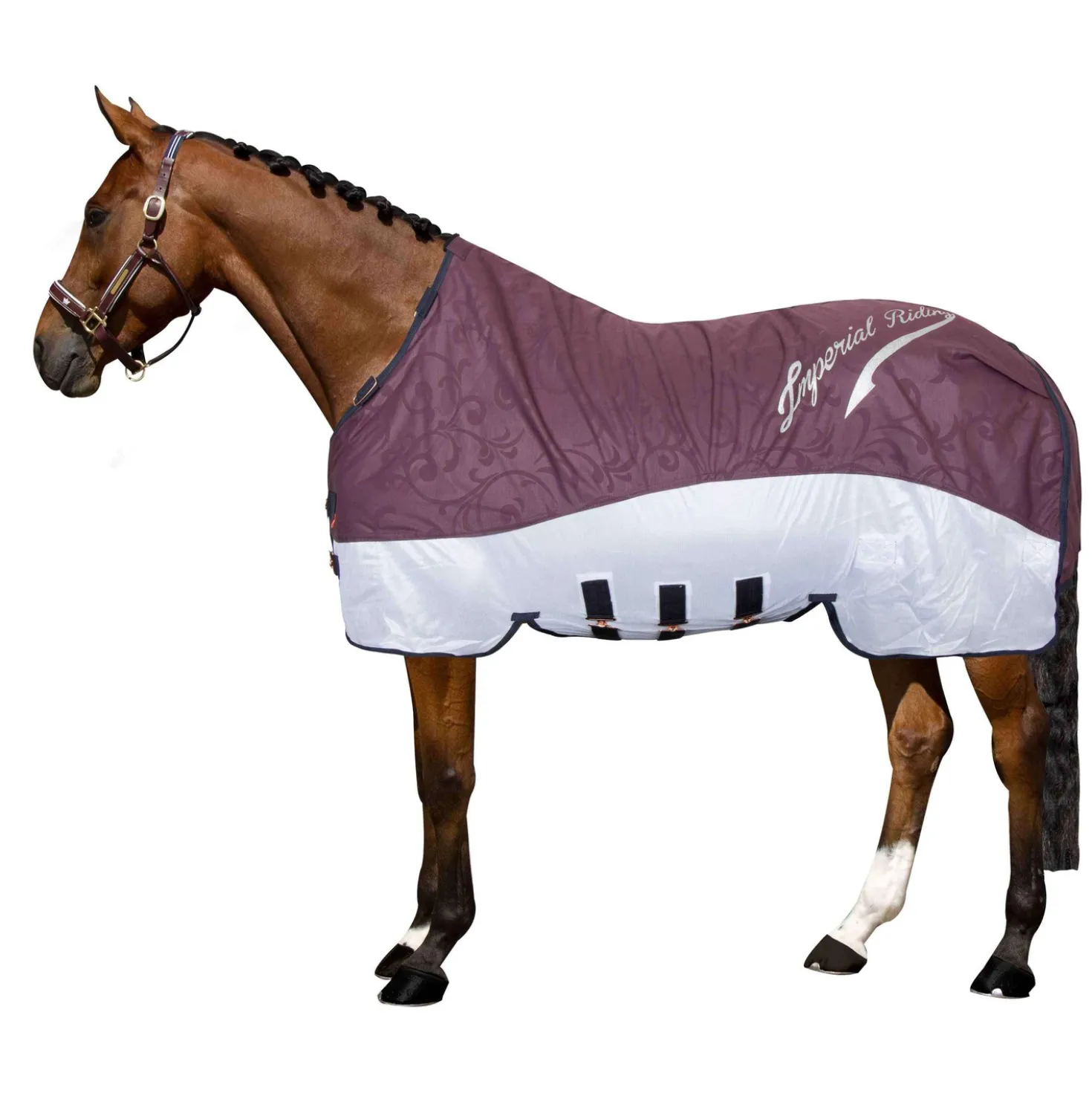 Imperial Riding Vliegen- en Regendeken IRHSuper-Dry Bordeaux