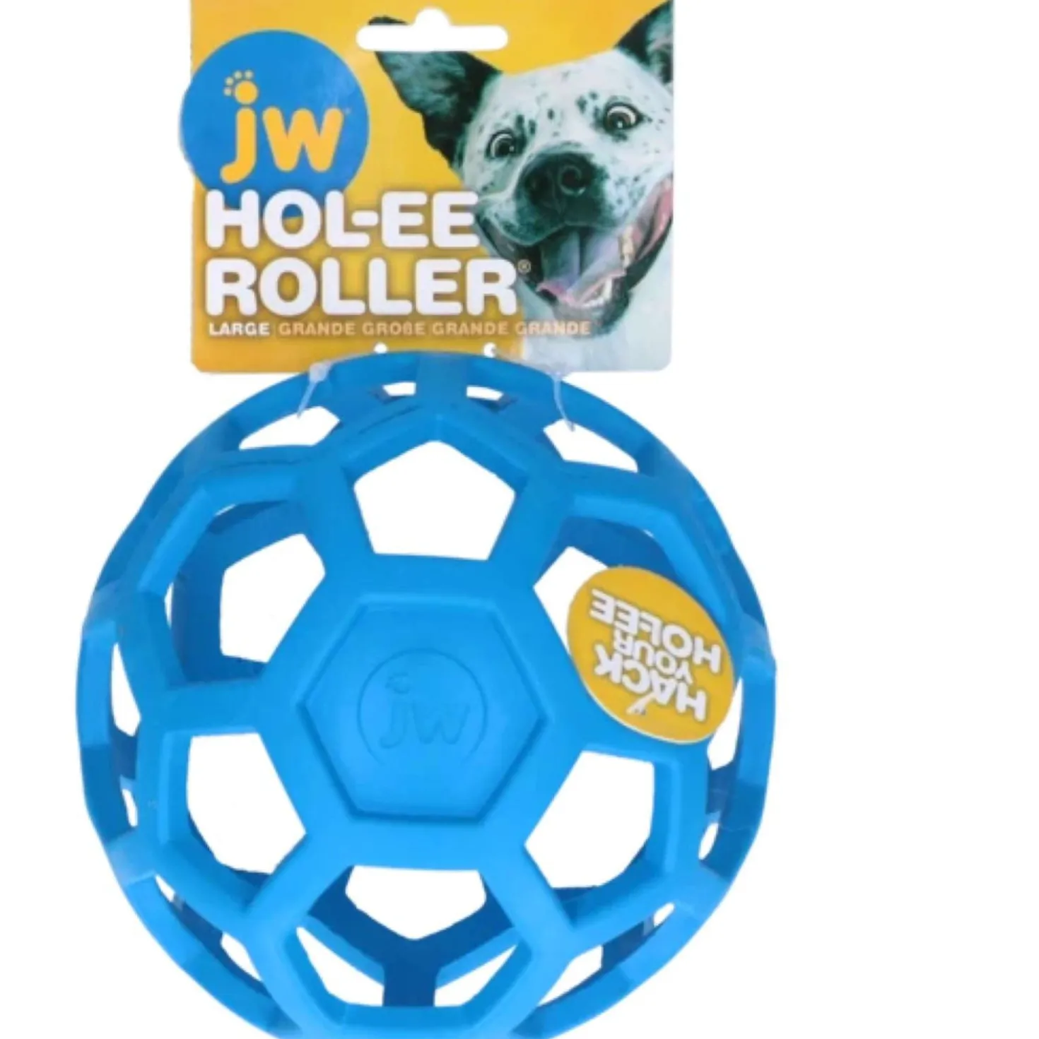 JW Speelbal HOL-EE Roller L Blauw