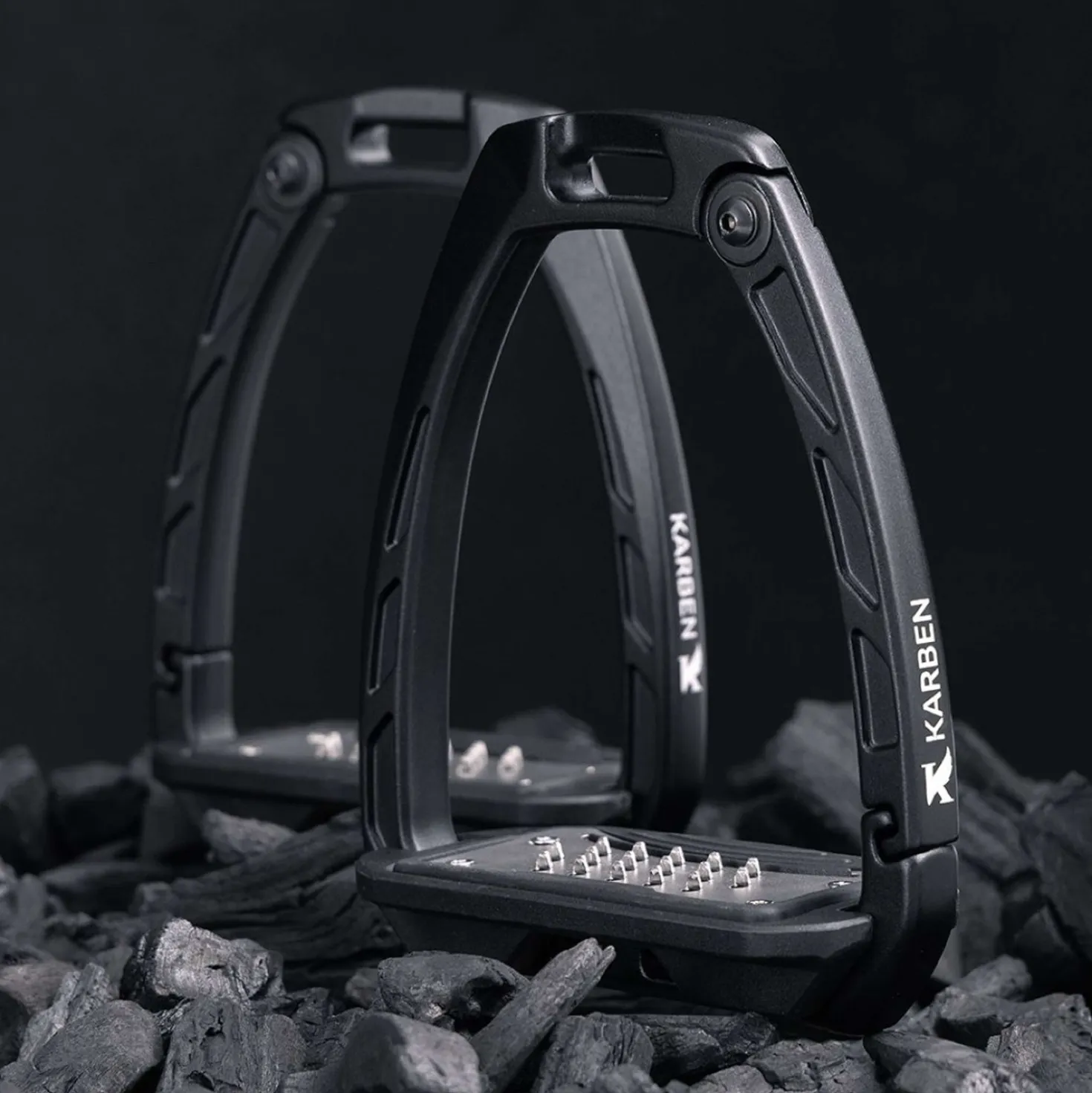 Karben by Shires Stijgbeugels Ultra Grip Zwart