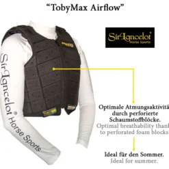 Kavalkade Bodyprotector Toby Max Airflow Summer Zwart