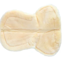 Kavalkade Onderlegger met Lamsvel en Inlagen Zwart/Beige