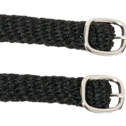 Kavalkade Sporenriempjes Gevlochten Nylon Zwart
