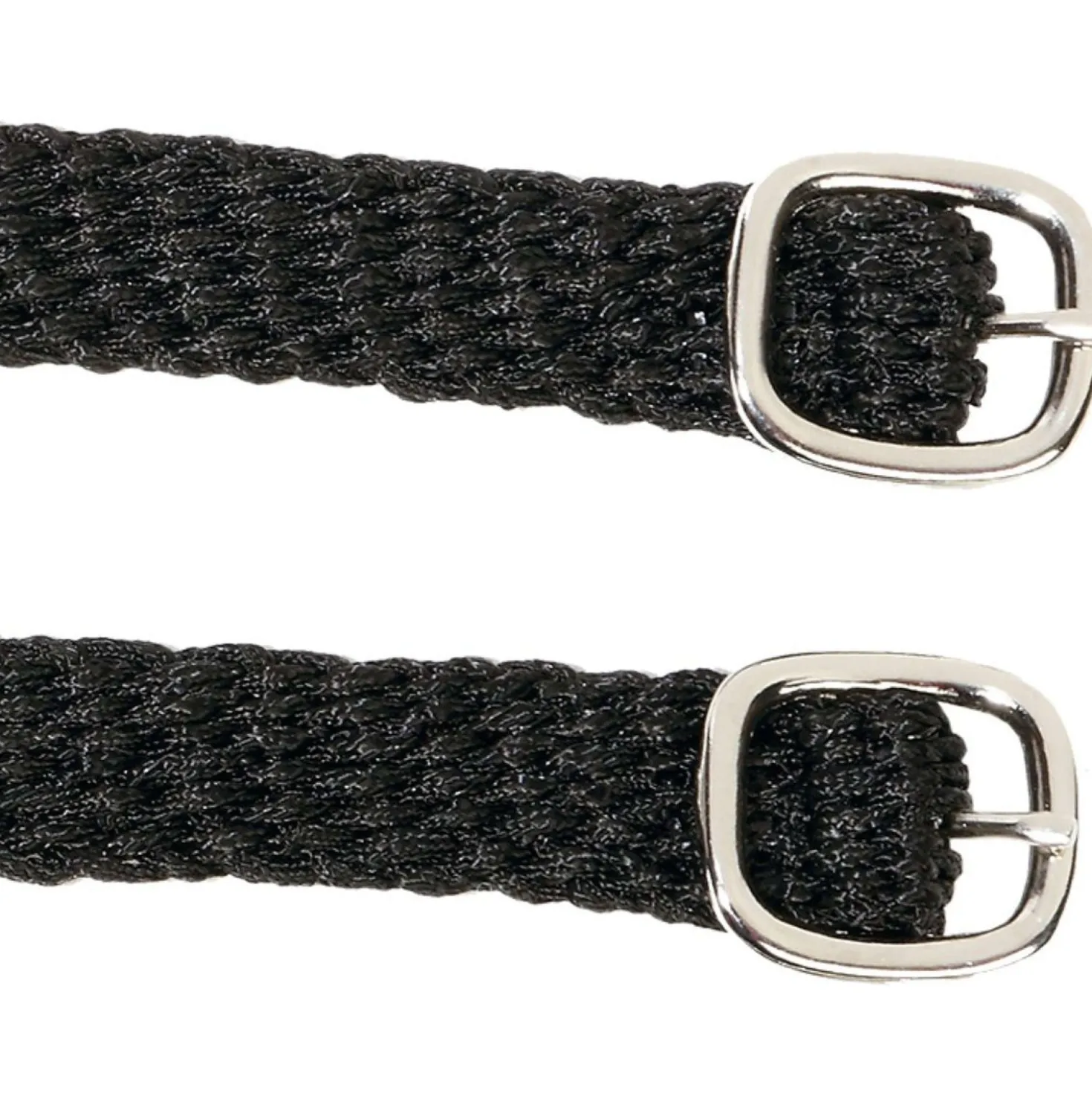 Kavalkade Sporenriempjes Gevlochten Nylon Zwart