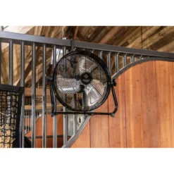 Kentucky Draadloze Ventilator met Batterij en Oplader Zwart
