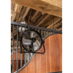 Kentucky Draadloze Ventilator met Batterij en Oplader Zwart